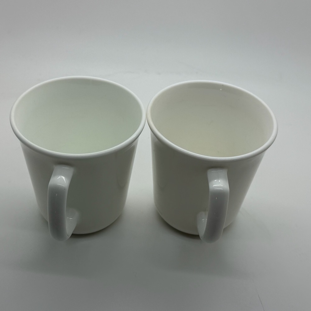 Vintage Corning White Ceramic Mug Set of 2